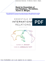 Test Bank For Essentials of International Relations 7th Edition Karen A Mingst