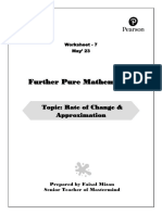 May 23 Worksheet 7 Rate - of - Change - Approximation