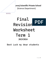 Grade 8 - Term 1 Revision Worksheet Physics