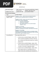 Geneva Lesson Plan Bill of Rights Integrated Lesson Plan