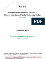Transportation Engineering Sessional I: Highway Materials and Traffic Engineering Design