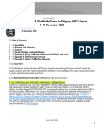 U.S. Navy Office of Naval Intelligence Worldwide Threat To Shipping (WTS) Report, 1 - 29 November 2023