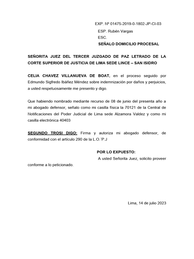 Reiteración de Pedido Judicial | PDF