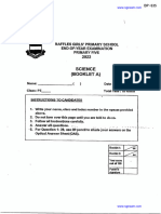 2022-P5-Science-Semestral Assessment 2-Raffles Girls