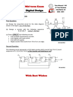 Digital Design: Mid Term Exam