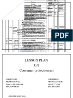 LESSON PLAN ON Consumer Protection Act