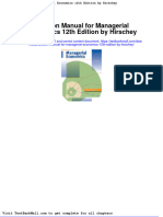 Solution Manual For Managerial Economics 12th Edition by Hirschey