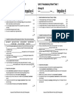 Unit 3 Vocabulary Short Test 1 A+B