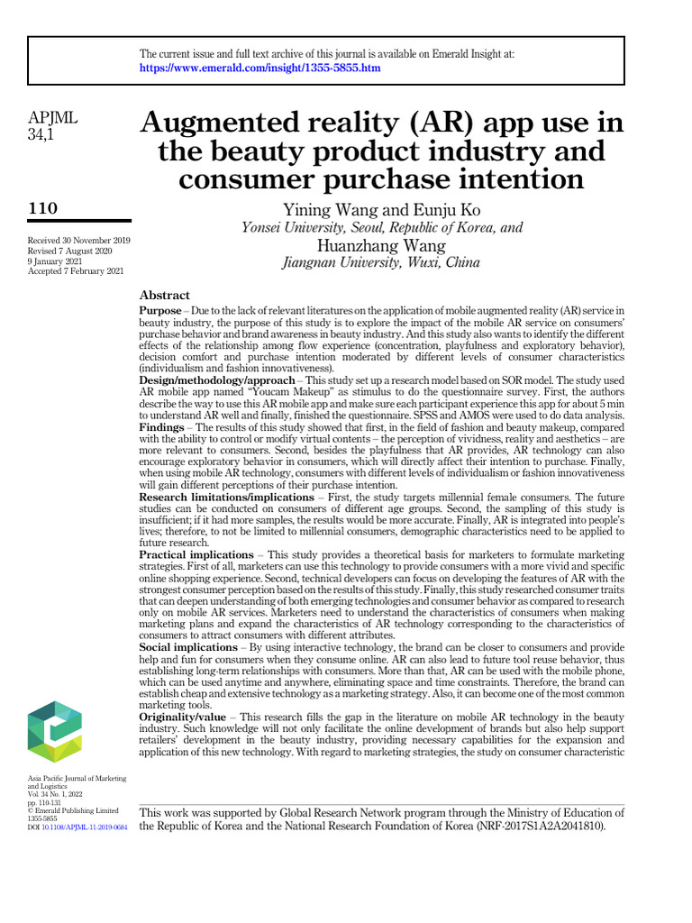 Augmented Reality AR App Use In The Beauty Product Industry And 
