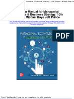 Solution Manual For Managerial Economics Business Strategy 10th Edition Michael Baye Jeff Prince