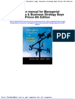 Solution Manual For Managerial Economics Business Strategy Baye Prince 8th Edition