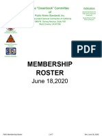 Membership Roster: June 18,2020