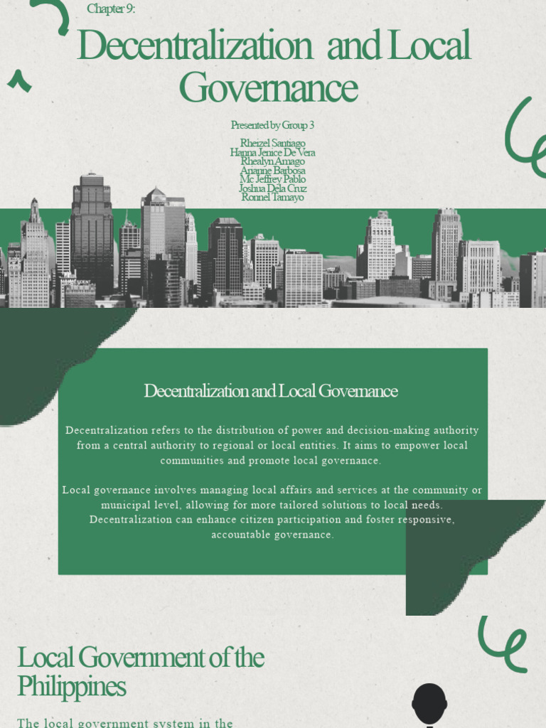 Decentralization and Local Governance Group 3 1 | PDF | Governance ...