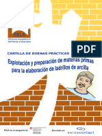 CARTILLA de BUENAS PRÁCTICAS Explotación, Preparación de Materias Primas y Proceso de Fabricación de Ladrillos Cerámicos