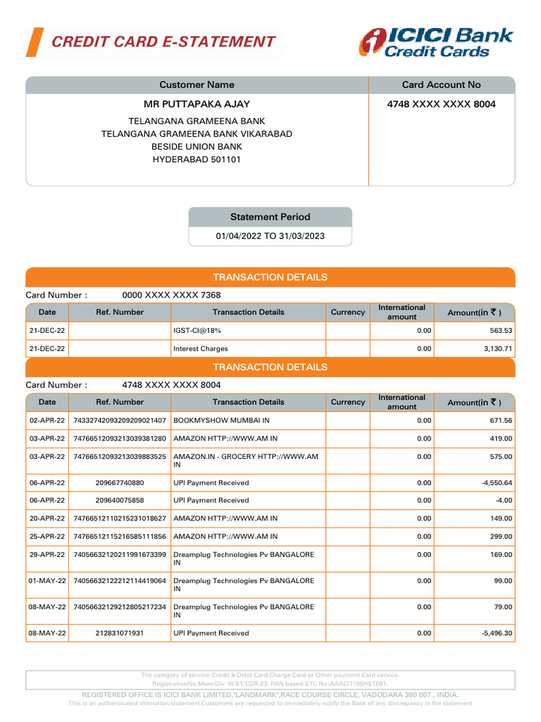 Credit Annual STMT PDF Credit Card Payments