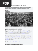 Administración Científica de Taylor
