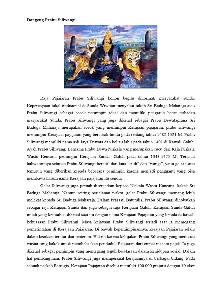 Kisah Singkat Prabu Siliwangi Pdf
