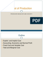 Cost of Production: Producer Behavior and Society