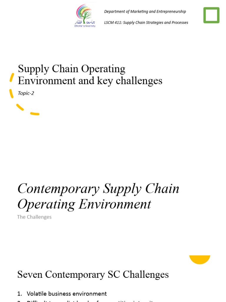 Contemporary Supply Chain Challenges | PDF | Supply Chain Management ...