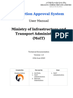 Ministry of Infrastructure and Transport Administration - User Manual