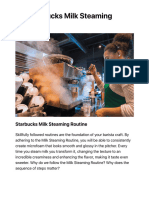 4.2 Starbucks Milk Steaming Routine - 4.2 Starbucks Milk Steaming Routine - CA300BC Courseware - SGA Asia Pacific