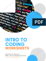 Intro To Coding Worksheets Final