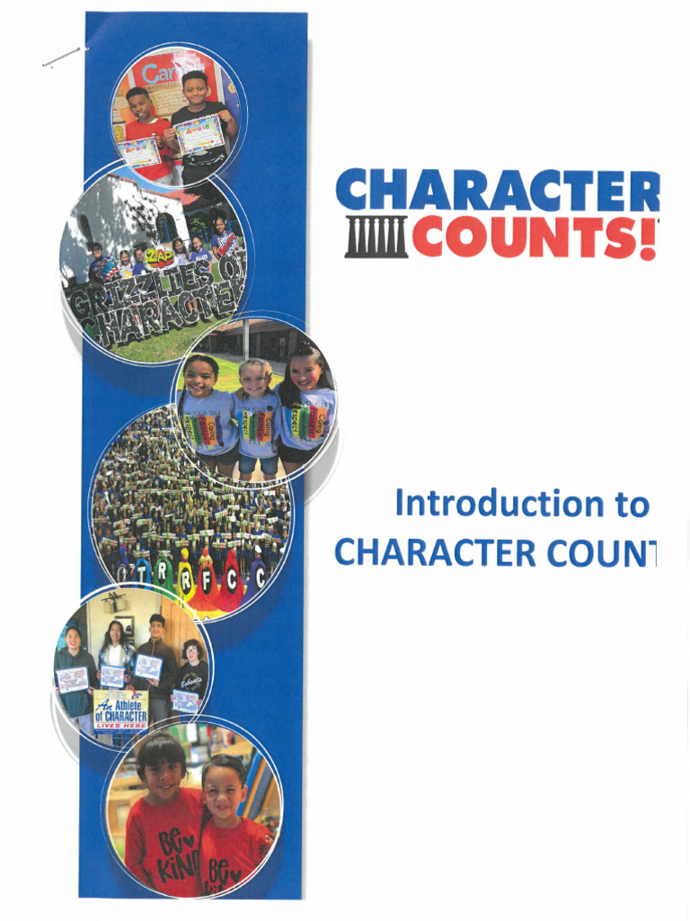 Character Counts Printable Worksheets