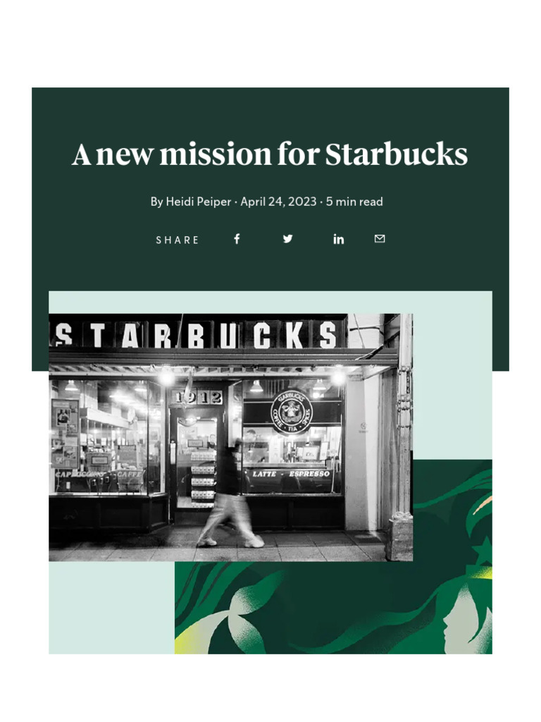 A New Mission For Starbucks | PDF | Starbucks | Coffee