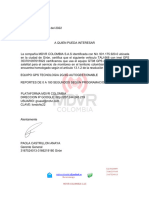 Certificado MDVR Tau568