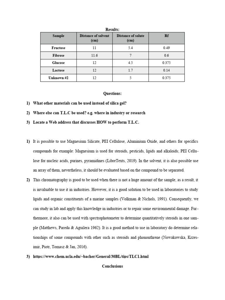 Report Lab Biochem 2 PDF Thin Layer Chromatography Chemistry