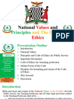 Sensitisation On National Values and Principles and The Code of Ethics