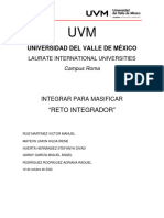 Universidad Del Valle de México: "Reto Integrador"
