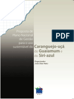 Plano nacional uça, guaiamu e siri azul