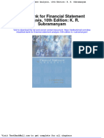 Test Bank For Financial Statement Analysis 10th Edition K R Subramanyam