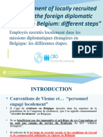 Travailleurs Recrutés Localement Dans Les Missions Diplomatiques en Belgique - Les Différentes Étapes