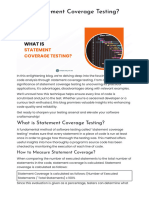 What Is Statement Coverage Testing