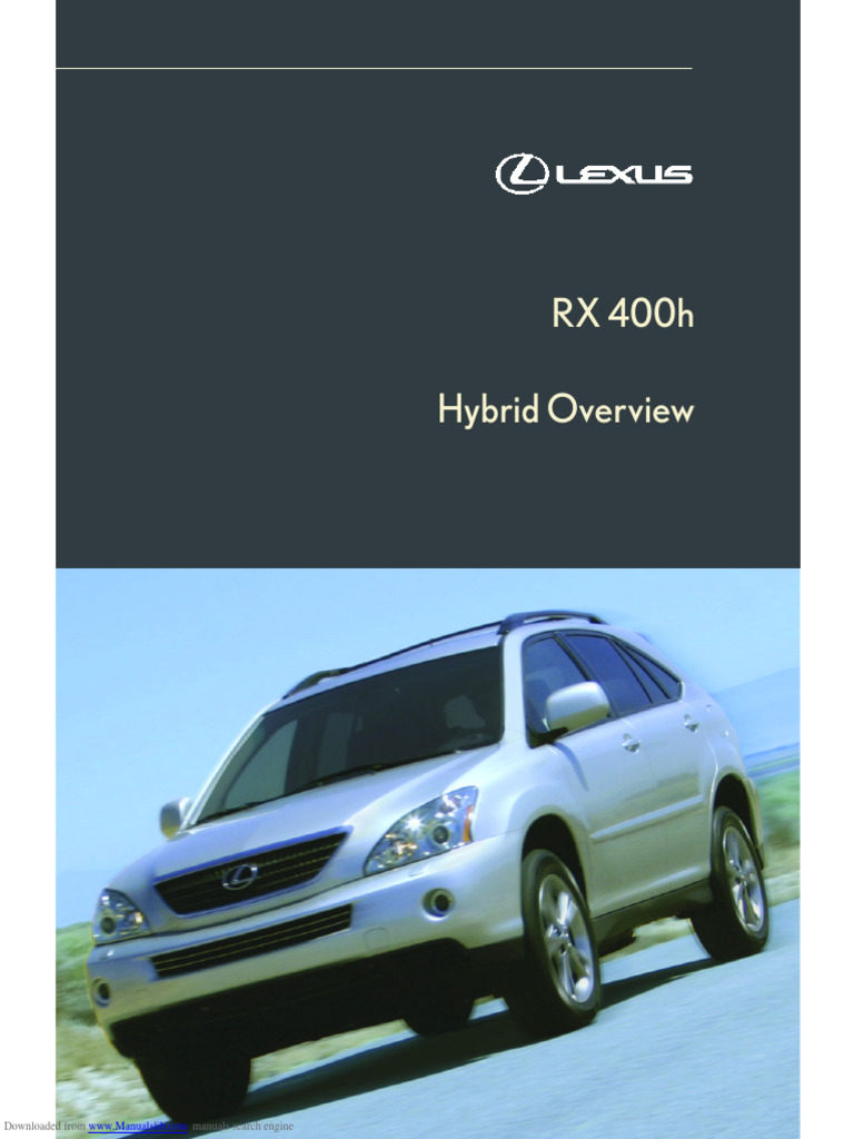 Lexus Hybrid rx400h 2006 | PDF | Fuel Economy In Automobiles | Hybrid ...