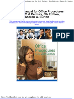 Solution Manual For Office Procedures For The 21st Century 8th Edition Sharon C Burton