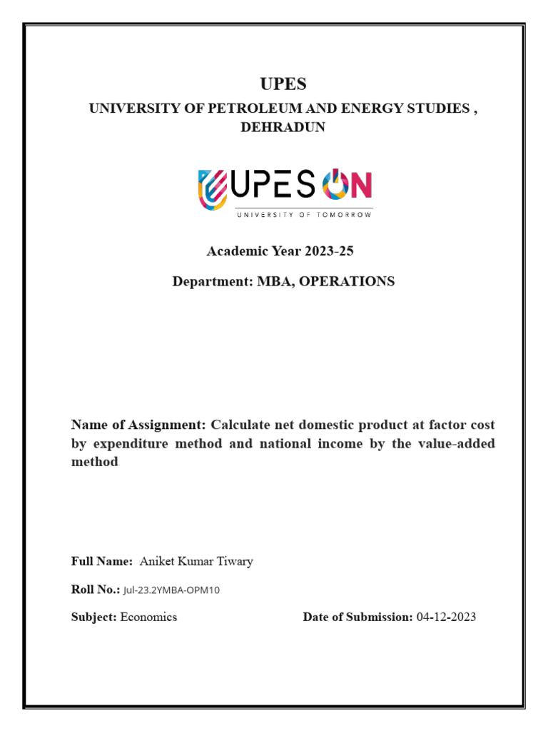 Ndp And National Income Calculation Guide Pdf Business Technology