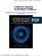 Solution Manual For Operating Systems Internals and Design Principles 8 e 8th Edition 0133805913