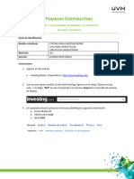 Inanzas Orporativas: Datos de Identificación Nombre Estudiante