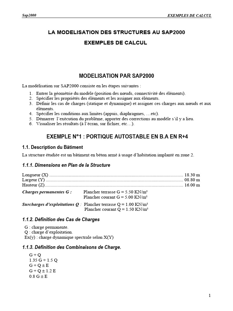 Modélisation de Structures avec SAP2000 | PDF | Modèle mathématique ...