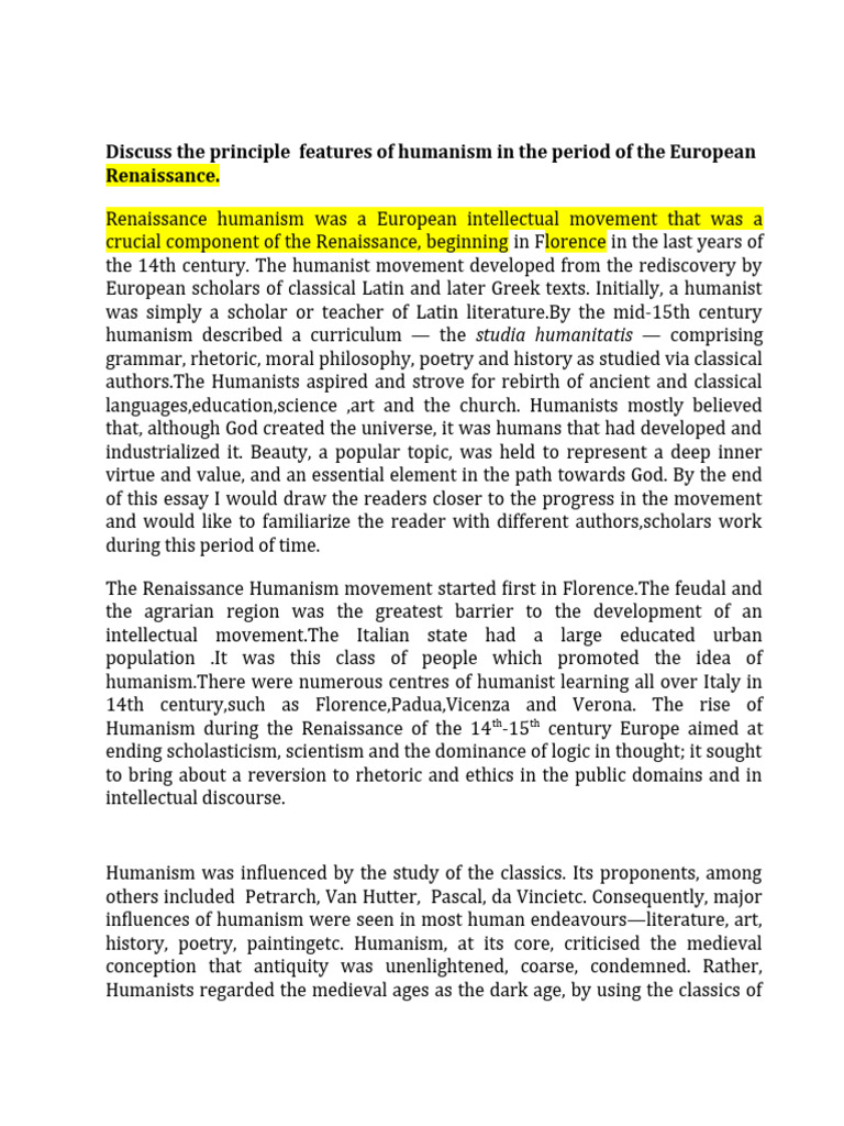 WHAT IS HUMANISM IN HISTORY intelligence overview