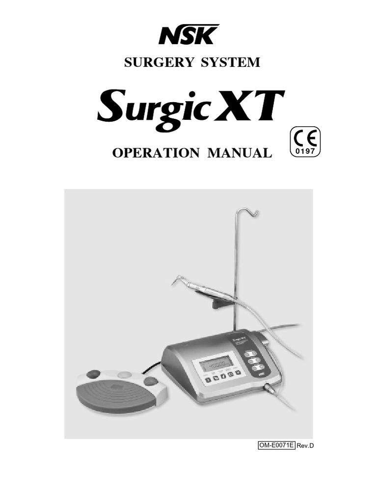 Surgic XT | PDF | Torque | Electric Motor