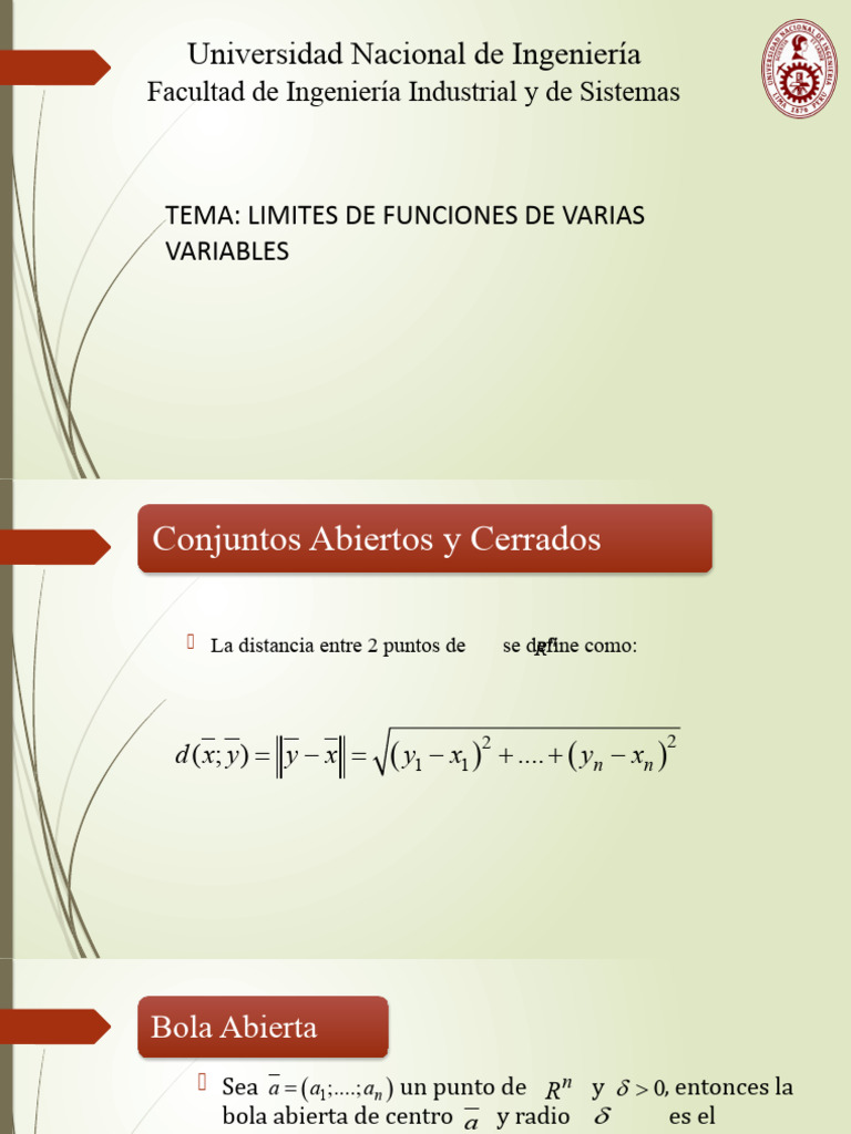 Limite de una funcion de varias variables final 2022 2 pdf