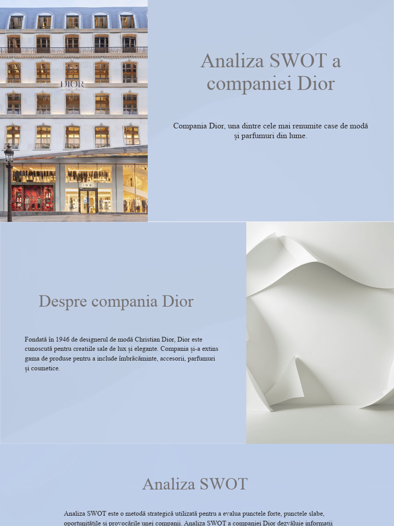 Analiza SWOT A Companiei Dior | PDF
