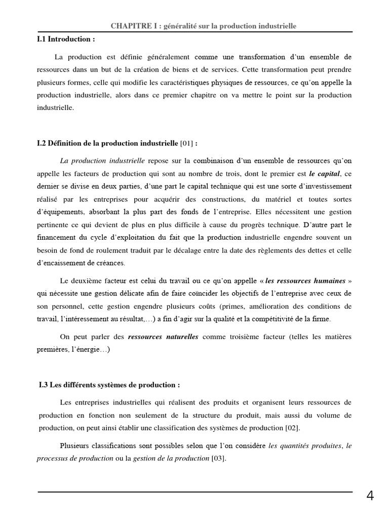 Généralités sur la production industrielle | PDF | Usine | Business