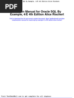 Solution Manual For Oracle SQL by Example 4 e 4th Edition Alice Rischert