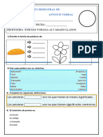 Examen Mensual Vacacional