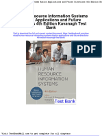 Human Resource Information Systems Basics Applications and Future Directions 4th Edition Kavanagh Test Bank